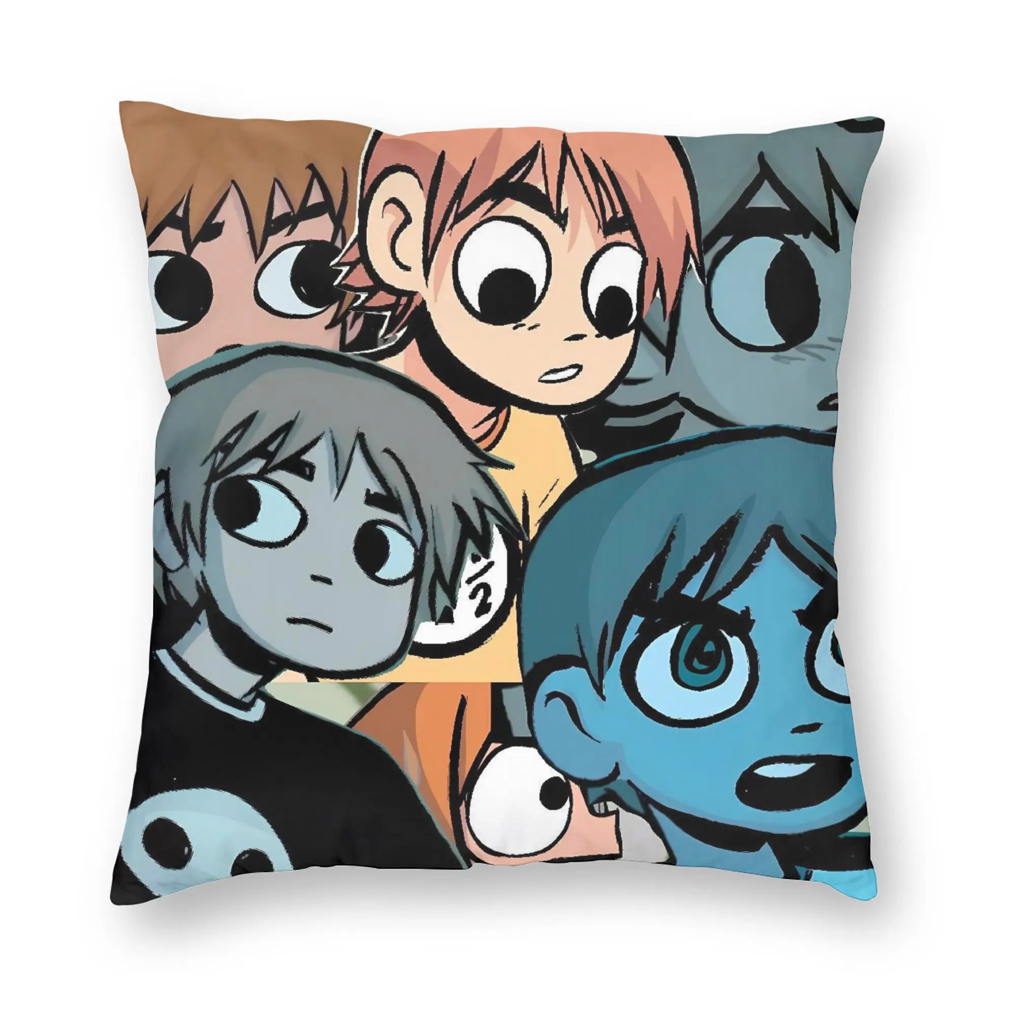 Scott Pilgrim Character Group Pillow Case  Comfy Pillow Cover Fashion Pillowcases For Sofa Home Decor