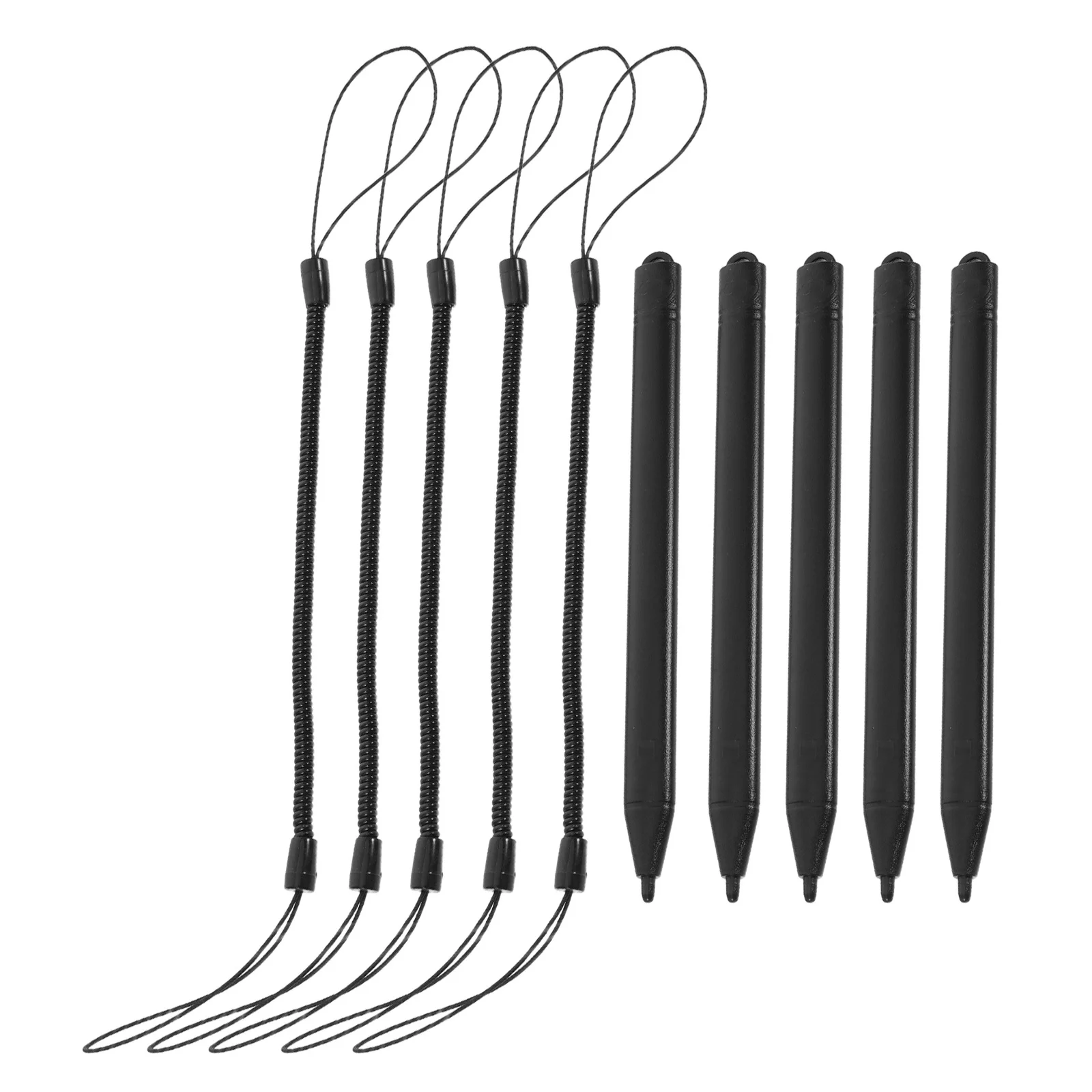 

5Sets Resistive Screen Stylus Pen Spring Rope Plastic LCD Writing Tablet Drawing Painting Sketching Touch Pens Portable Screen