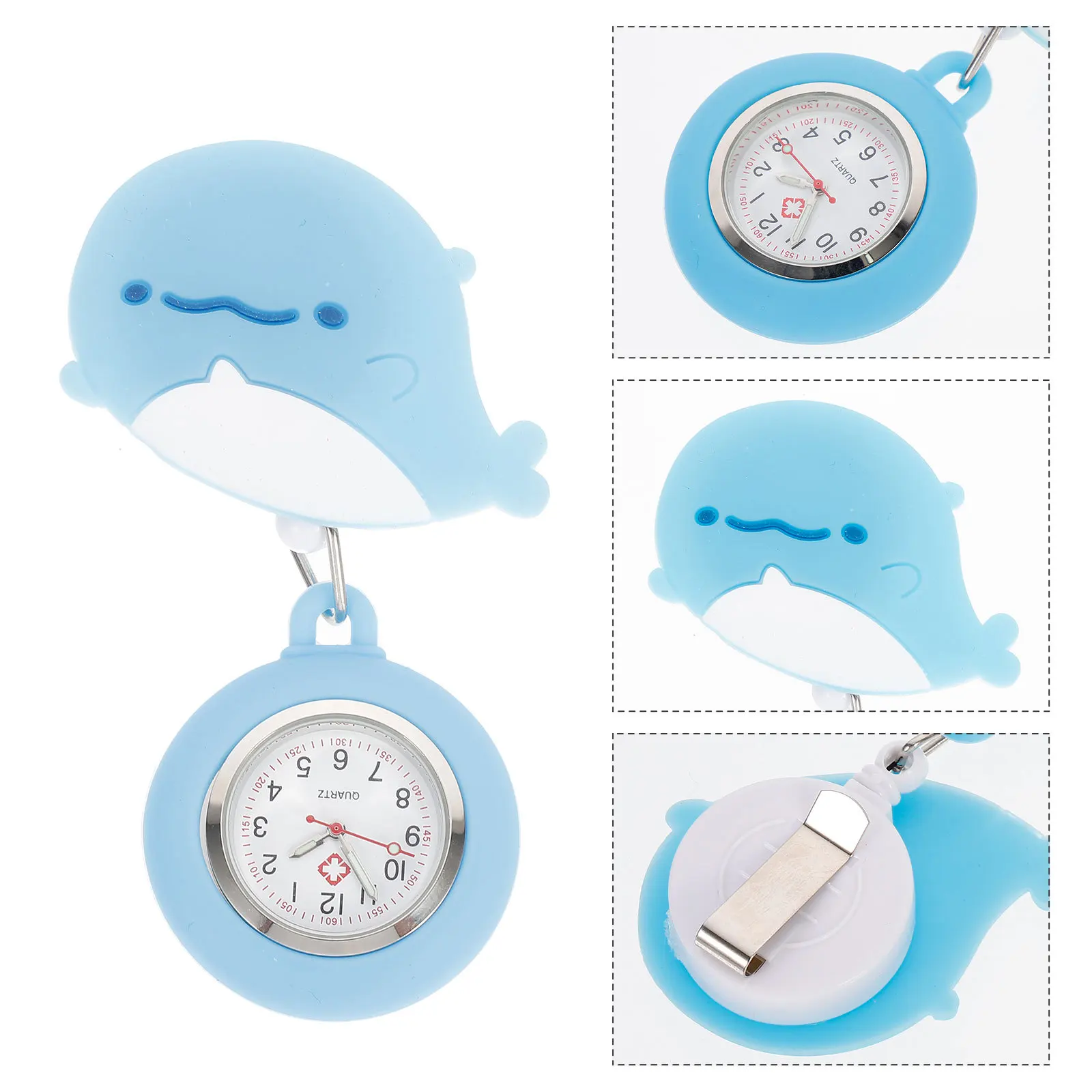 

Retractable Cartoon Nurse Watch Clip-on Hanging Chest Watch Nurses Doctors Large Dial Night Luminous Nurse Watches for Women