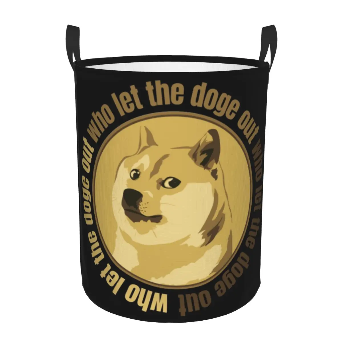 Who Let The Doge Out Laundry Basket Foldable Large Capacity Clothing Storage Bin Bitcoin Crypto Cryptocurrency BTC Baby Hamper