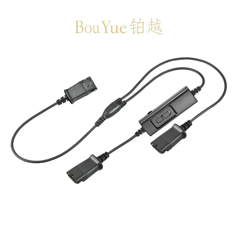 Noise Cancelling Mono Headset with QD 3Y Training Cable for Call Center Office Telephone Professional Customer Service