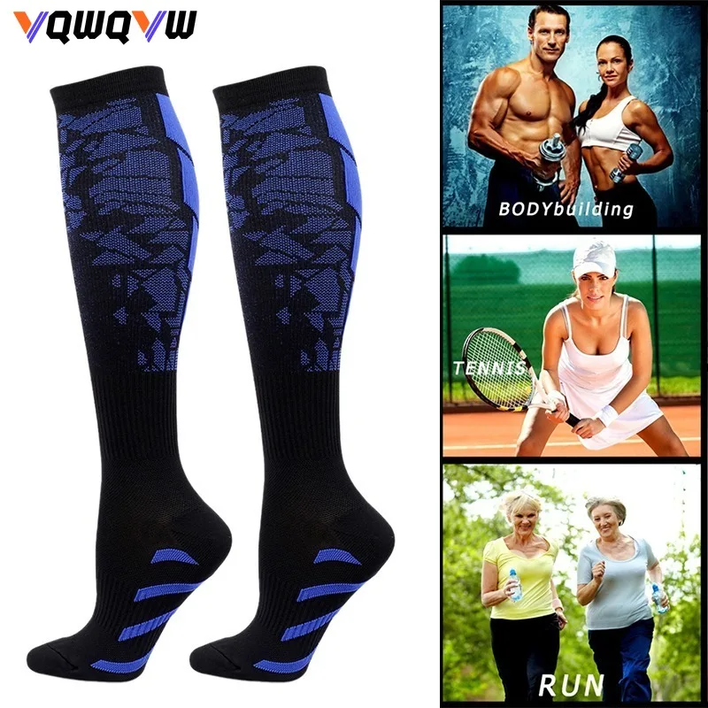 

1Pair Compression Socks for Women & Men Circulation - Graduated Supports Socks for Running, Athletic Sports