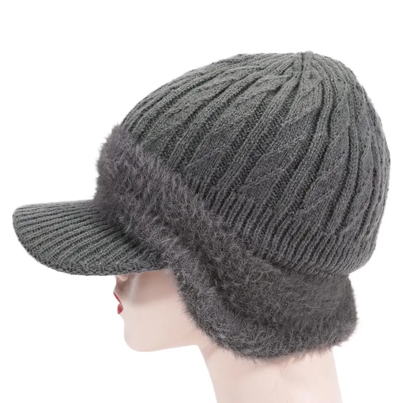 Cappello a cuffia in cotone con paraorecchie invernale Berretti caldi lavorati a maglia Cappelli bomber ispessiti per donna Uomo Autunno Autunno Accessori per copricapi da esterno