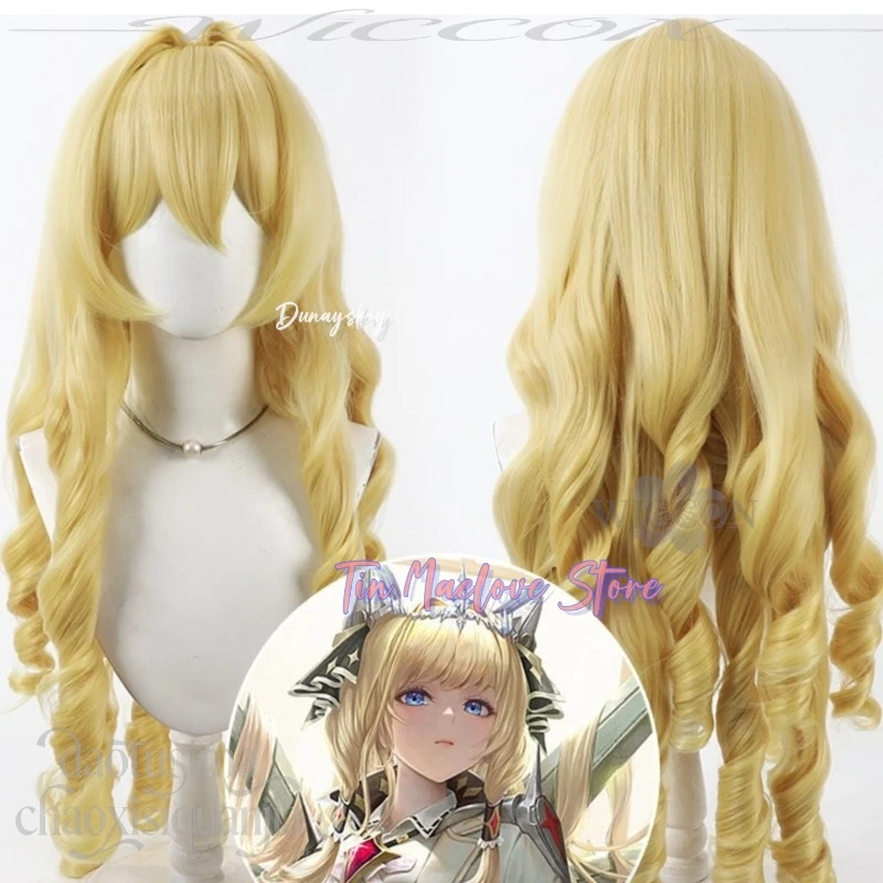 

Game GODDESSS Anime VICTORYSS Cosplay Crown Last Kingdom Retro Long Roman Curl Wig Golden Wavy Hair Fashion Synthetic Hair Cos
