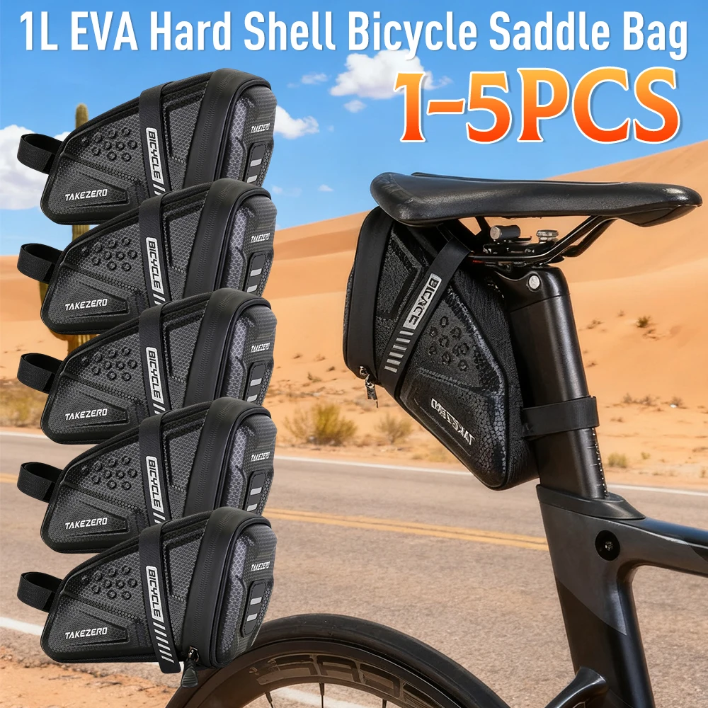 

1-5 шт. 1 л велосипедная седельная сумка, водонепроницаемая седельная сумка для шоссейного велосипеда MTB, жесткая сумка из ЭВА, отражающая сумка, аксессуары для уличного велоспорта