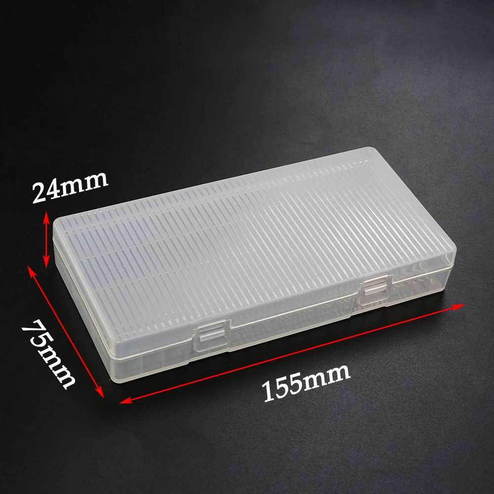 1/2/4/8/10 Slot Transparent Plastic Battery Storage Box for AAA/AA/18650 Hard  Container Holder Case Organizer Box Accessories