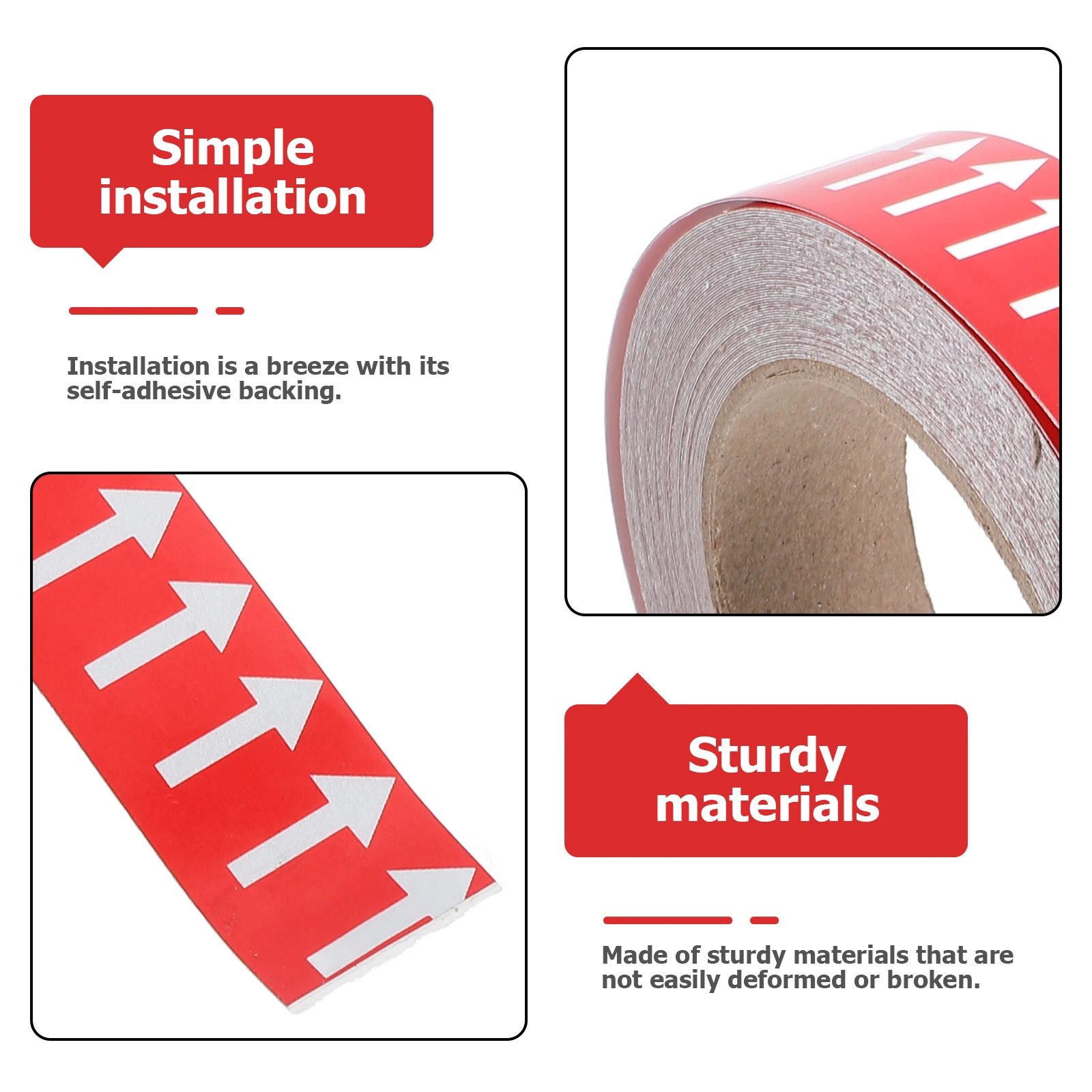 

2pcs 2 Rolls Pipe Direction Stickers Flow Arrow Tape Self Adhesive Arrow Signs Wall Floor Marking Directional Decals