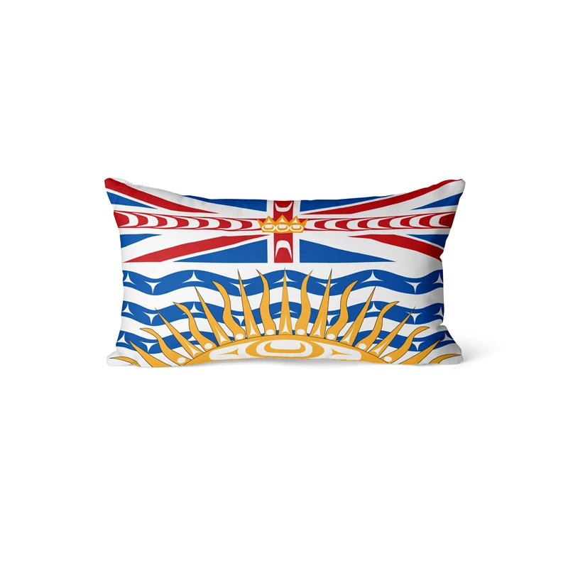 Gaslight Gatekeep GirlbossKiss British Columbia Indigenous Rectangular Throw Pillow Covers Cushion Cases Pillowcases