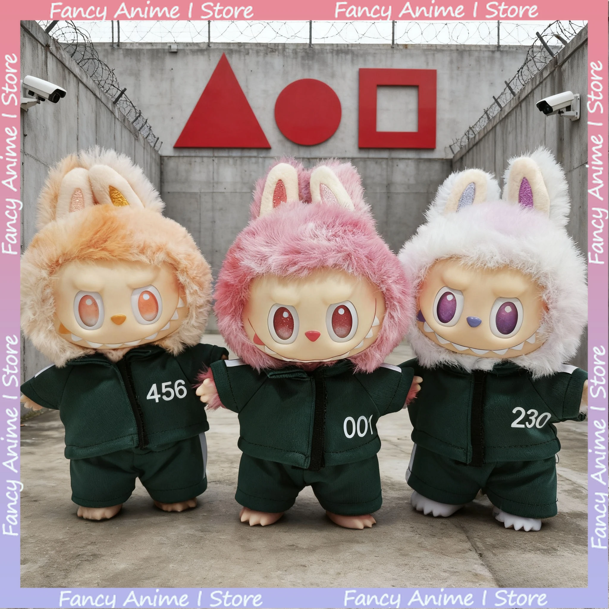 

Забавная серия учащихся игр с морепродуктами, кукольная одежда, наряды для V1 V2 V3 Labubu, мини-плюшевая кукла, модная одежда, аксессуары, подарок