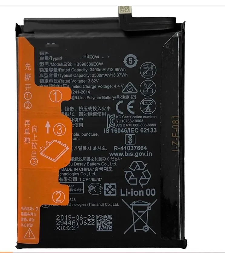 new for origina huawei nova5/5Pro nova6 4G nova7 HB396589ECW HB446589EEW  HB466483EEW battery