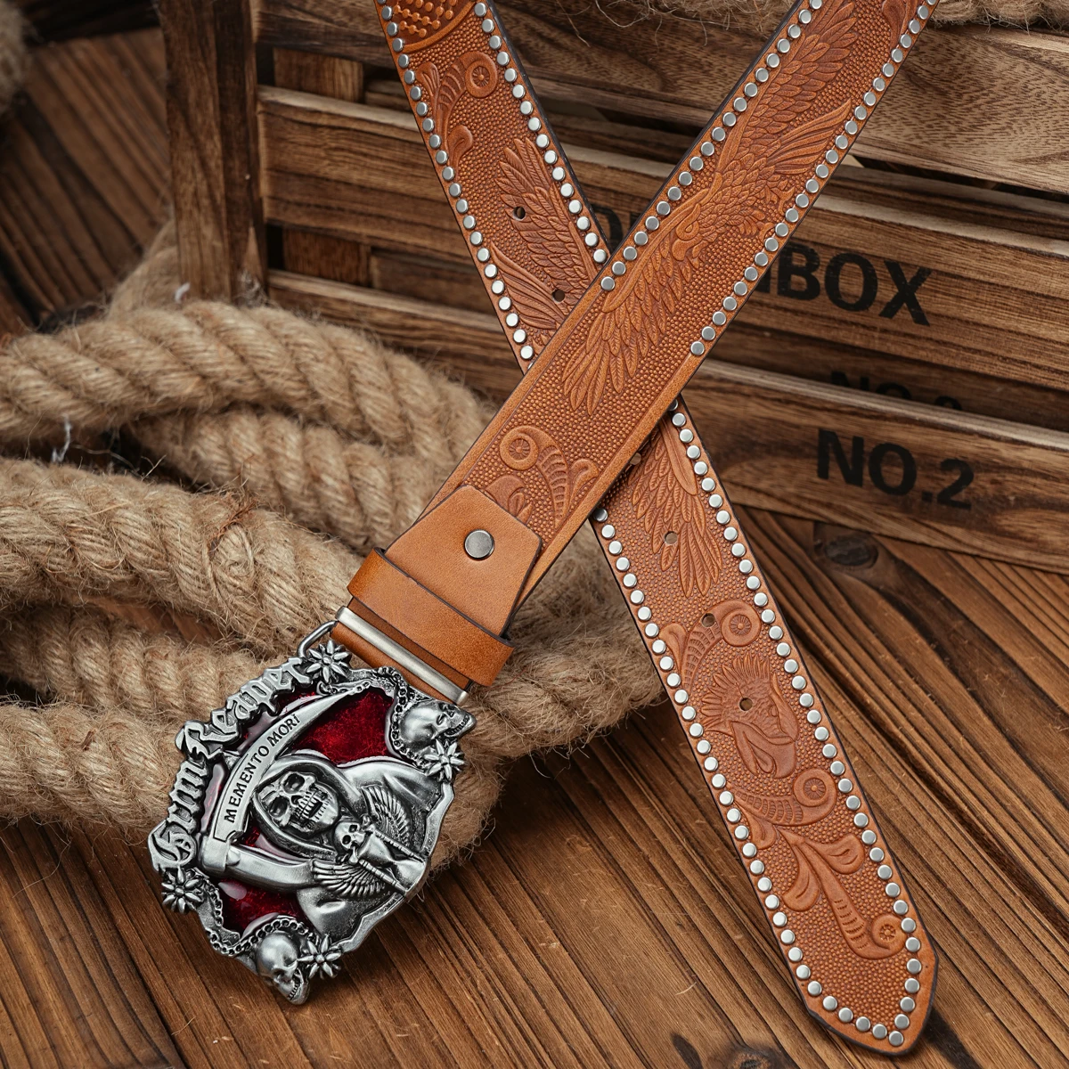 Ein lässiger Retro-Gürtel im Western-Stil für Herren und Damen! PU-Ledergürtel mit Metallschnalle, geeignet für den täglichen Arbeitsgebrauch – Detail 8