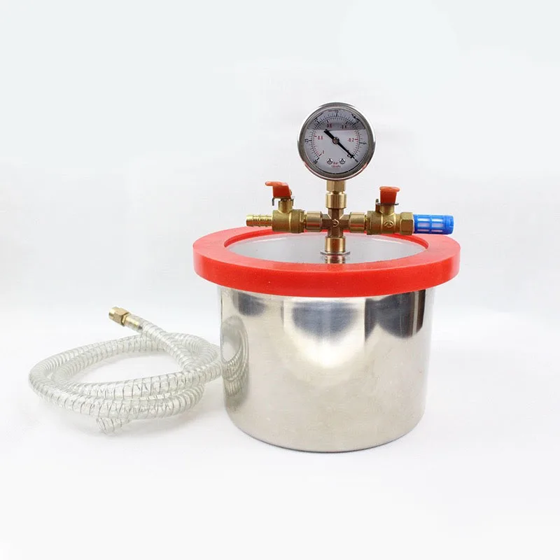 3L 12MM Thickness 20CM Diameter Stainless Steel Vacuum Degassing Chamber for Epoxy Resin Defoaming