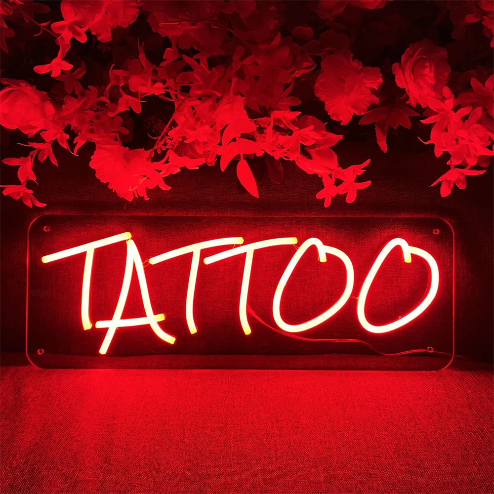 LED Neon Sign For Tattoo Studio LED Neon Light Business Neon Lights Nightlights Wall Hanging Room Decor Lighting Signboard