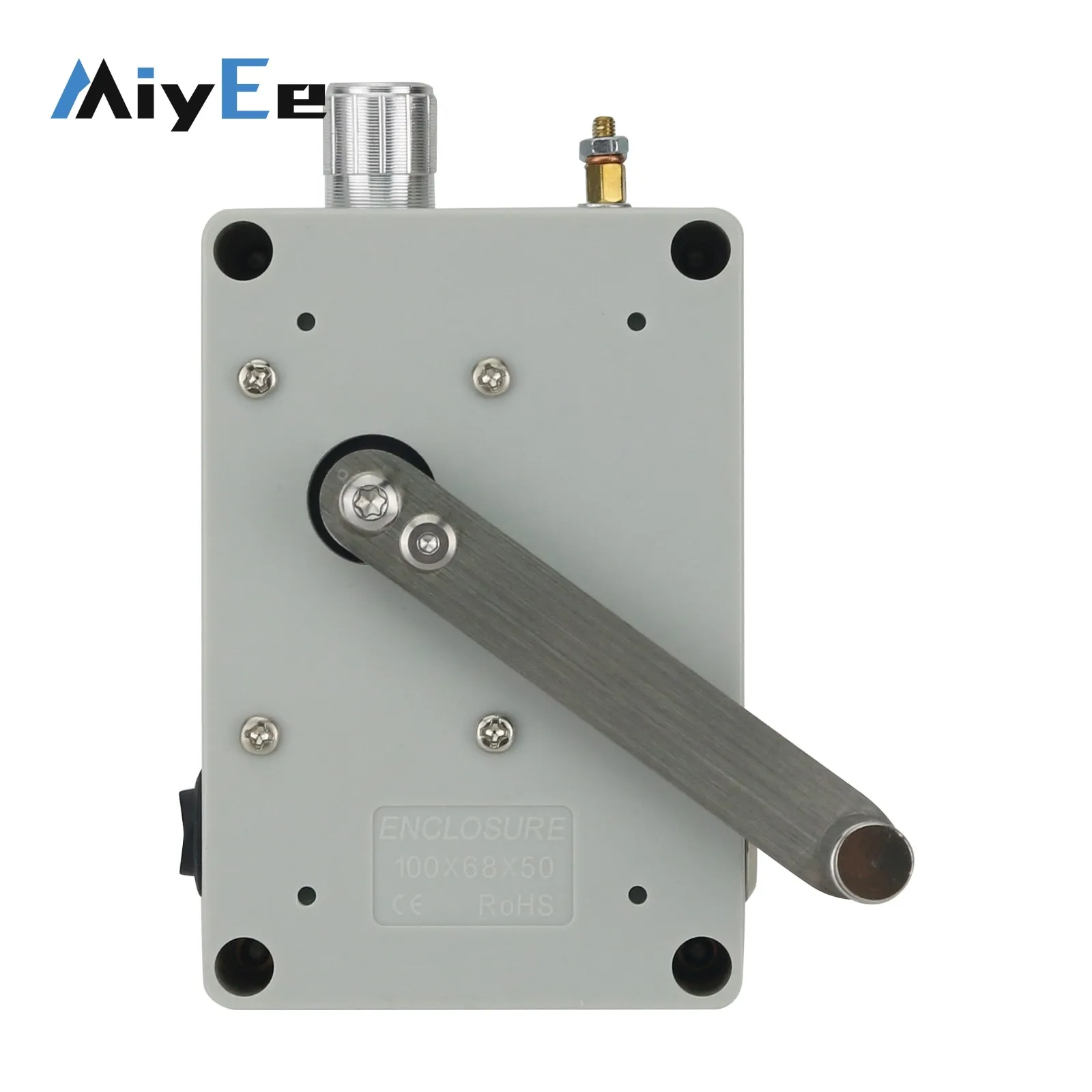 6V Hand Generator Outdoor Hand Crank Generator w/ 8 Capacitors for Lighting Ignition & USB Charging