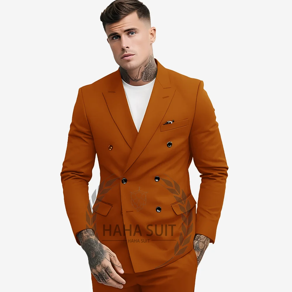 Terno com 2 peças para homens, roupas para noivo, melhor jantar, smoking de noivado, roupas de casamento, moda