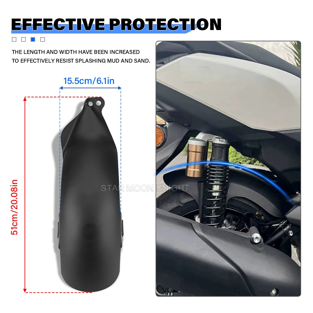 Motorcycle Rear Fender Mudguard Splash Guards For Yamaha N-MAX NMAX 155 Nmax155 2025 2026 Wheel Hugger Mudflap Accessories - view 4