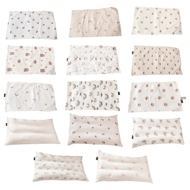 

Baby Pillow Cover Pillow Slip Cushion Rectangle Cotton Pillow Covers for Newborns Infant Breathable Pillowcase Washable