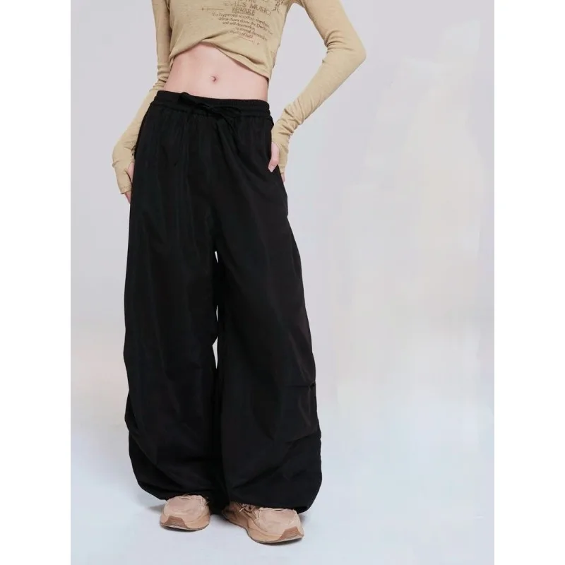 Deeptown Harajuku Vintage Streetwear Cargo Pants Women Casual Baggy Sports Trousers Spring Japanese 2000s Style Y2k Wide Leg