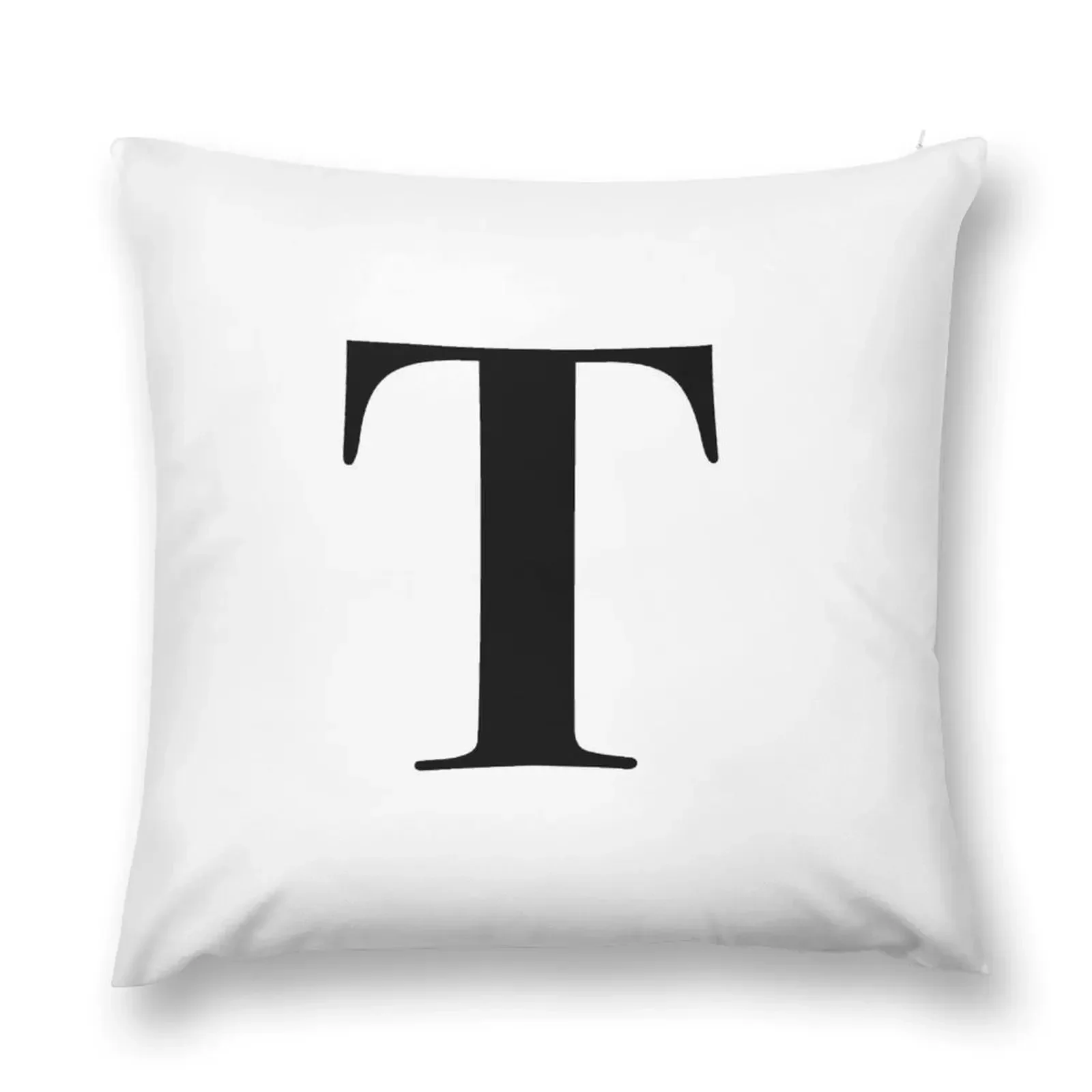 Letter T- Monogram Initial Throw Pillow Ornamental Pillow Pillow Covers Decorative Sitting Cushion