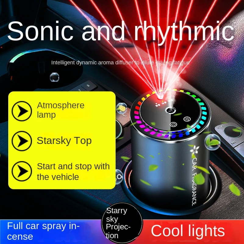 

Star Sky Top Smart Spray Aromatherapy Car Dual Purpose Perfume Instrument Car Mounted Floral Atmosphere Light Automatic Spray
