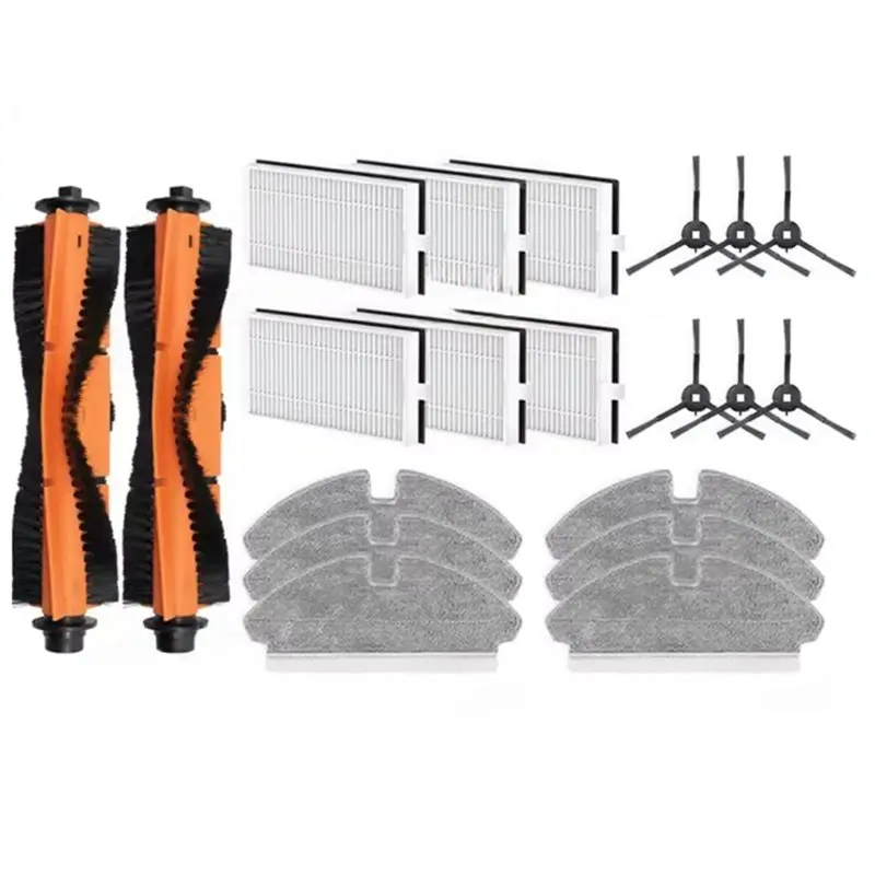 

Запасные аксессуары для Dreame Mova M1 / Trouver M1 / ROPO Laser Slim / Kewbily DL30 Pro: основная и боковые щетки, фильтр.