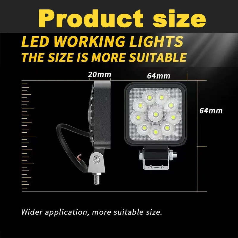 12 فولت مصباح ليد بار مصباح LED صغير ضوء العمل على الطرق الوعرة الأضواء ل جيب شاحنة 4X4 سيارة SUV ATV Barra LED المصابيح الأمامية الفيضانات #2