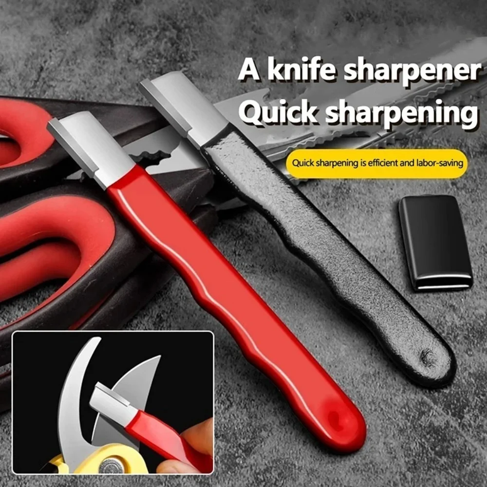 Professioneller Metall-Messerschärfer, Scherenschärfer, Hand-Schleifstein für alle Klingen, Küchenmesser, Schere, Gartenschere.