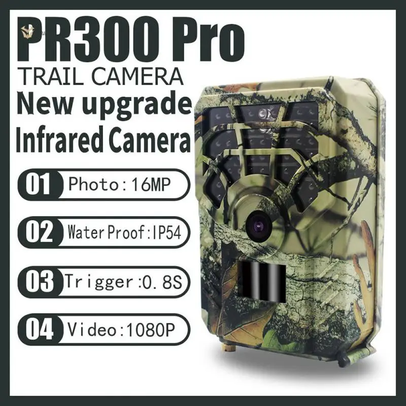 

Durable 16mp Hunting Camera Ip54 Waterproof Camouflage Wildlife Scouting Camera Scouting Camera Outdoor Camera Night Vision