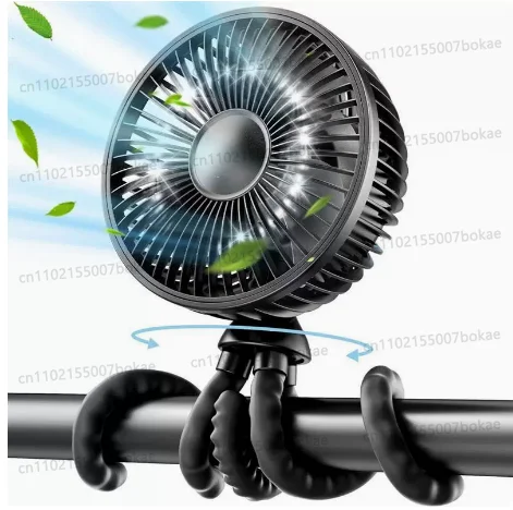 Octopus fan usb portable 10000mah outdoor stroller cooling handheld baby stroller small fan