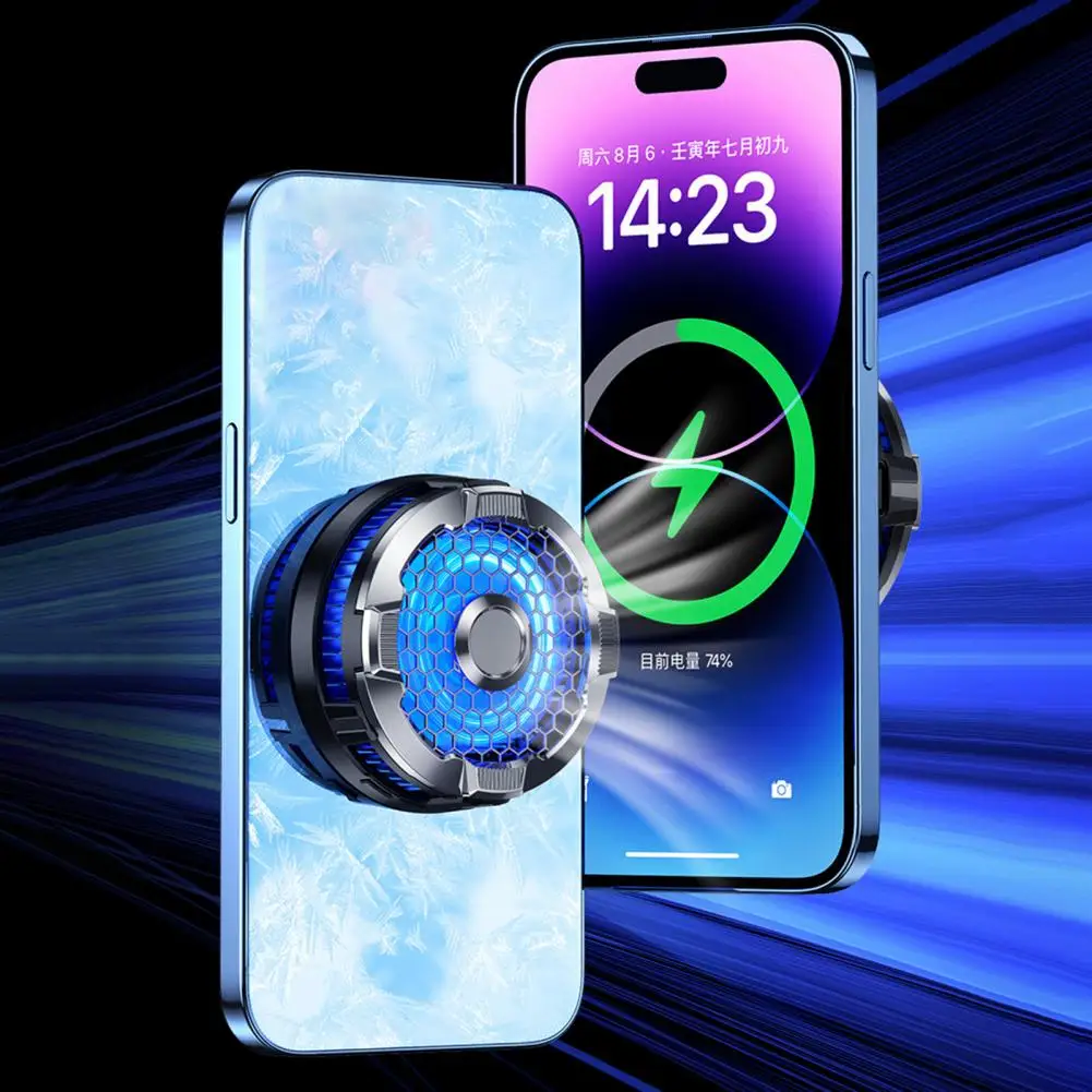 Semiconductor Phone Radiator Enlarged Cooling Area Strong Wind Low Noise Mobile Phone Cooling Phone Radiator Fan Accessories