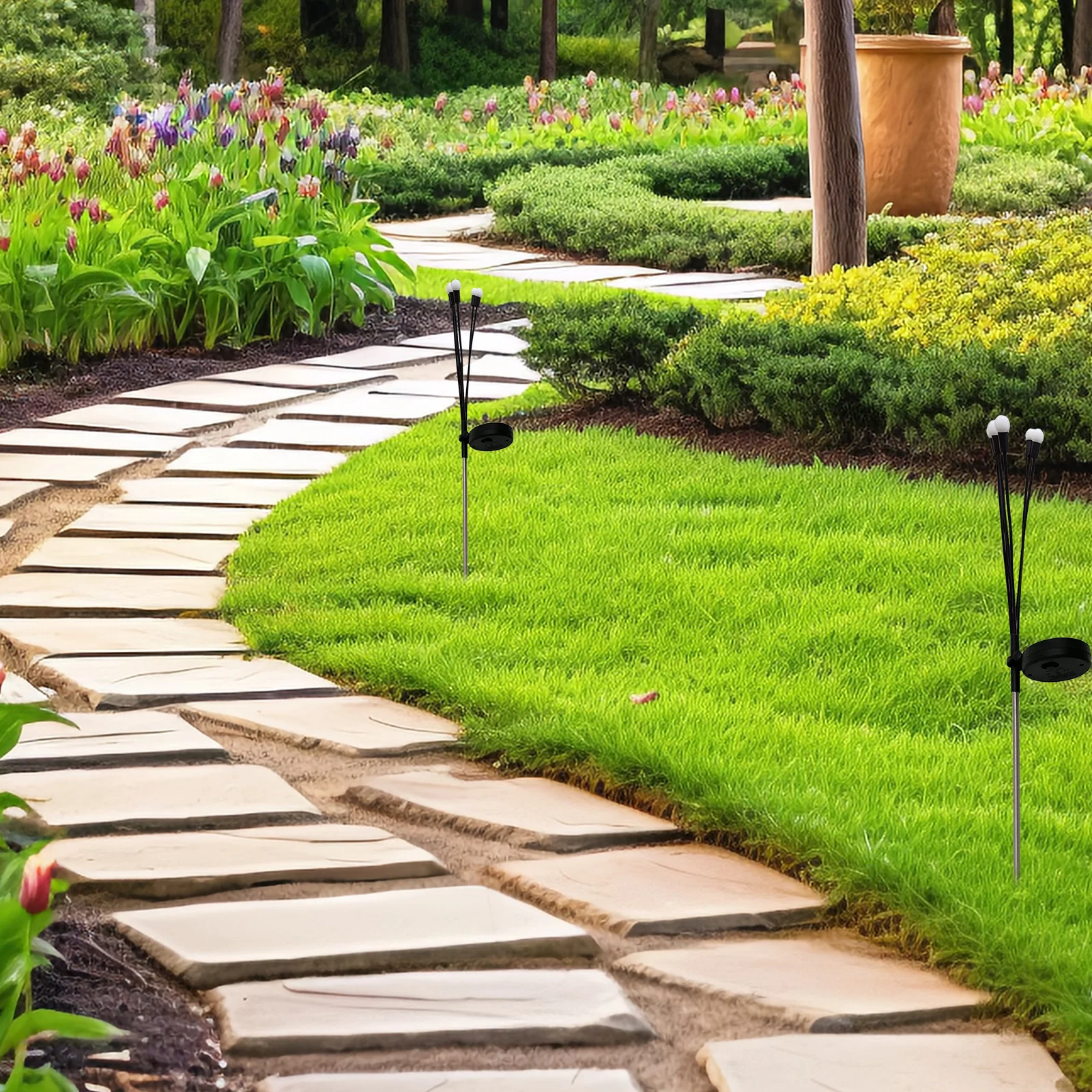 

2pcs Solar Ground Light Replacement Parts High Efficiency Rotatable Solar Panel For Outdoor Garden Landscape Lighting Portable