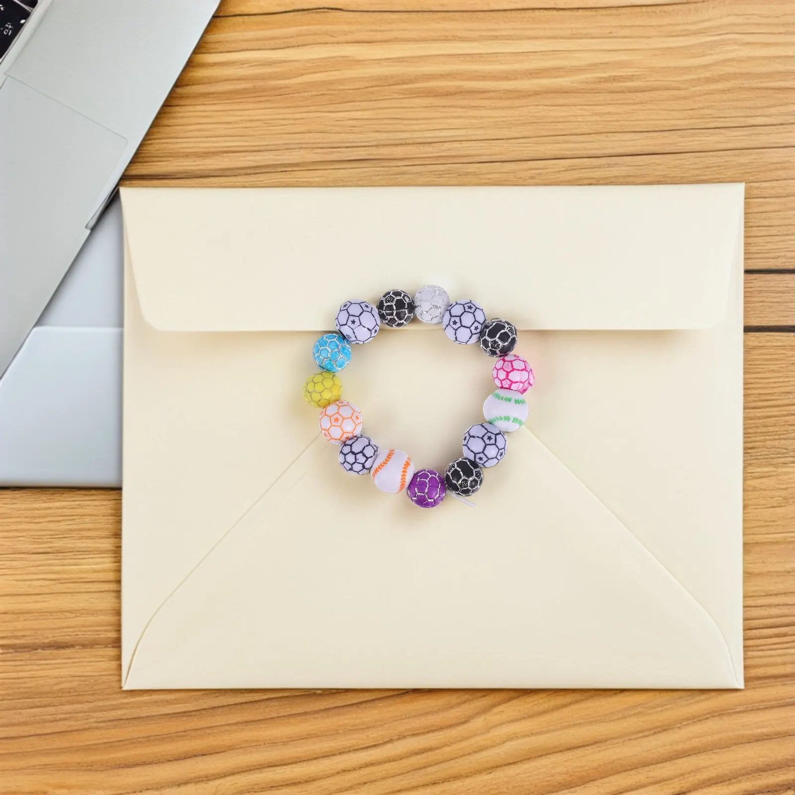 

1Set Acrylic Sports Beads Football Basketball Rugby Charms Crafting Kit for Bracelets Necklaces Jewelry Making Supplies Sports