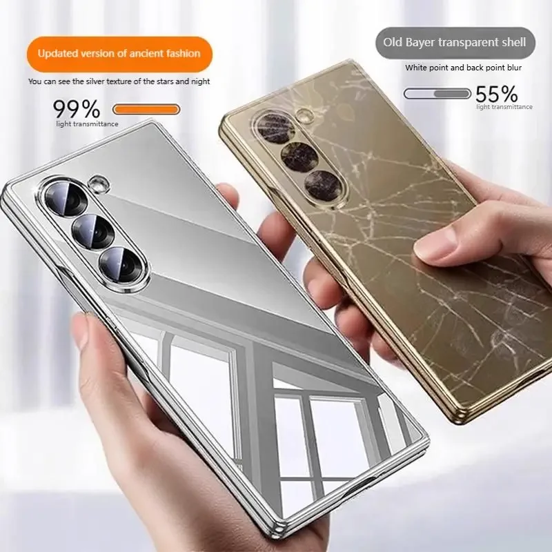 

Auroras For Samsung Galaxy Z Fold 7 Case Transparent Hard Shell For Samsung Galaxy Z Flip 7 FE Cover Fundas