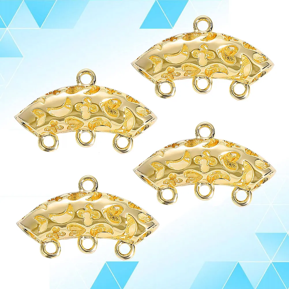 

4 Pcs Metal Bent Tube Pendant Charm Jewelry Making Pendants Earrings DIY Charms