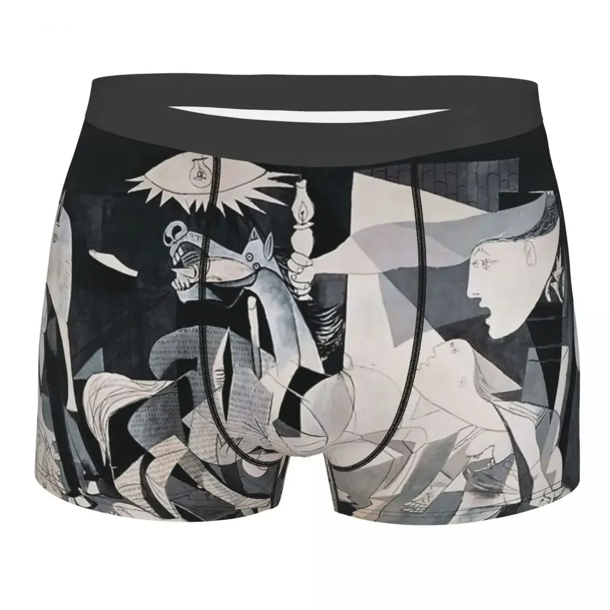 Pablo Picasso Guernica Men's Underwear Surrealism Art Boxer Shorts Panties Hot Breathable Underpants for Male