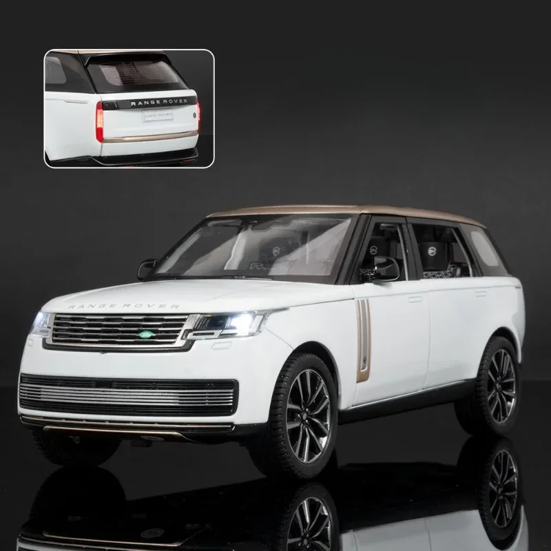 SV 2022 SUV Car Model Diecast Toy Alloy 1:24 Range Rover Vehicle Children Boy Gift Collection Miniature Voiture Home Decor