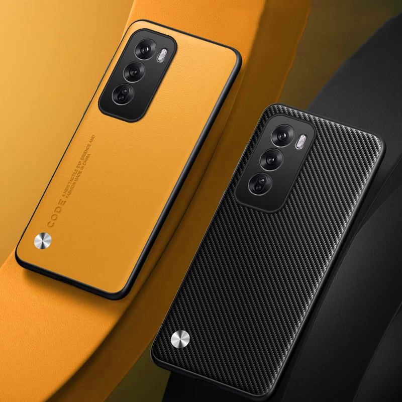 

Luxury Leather Phone Case For OPPO Reno 12 Pro 5G Protective Cover Matte Silicone Shockproof Case For OPPO Reno 12 Reno12 Pro