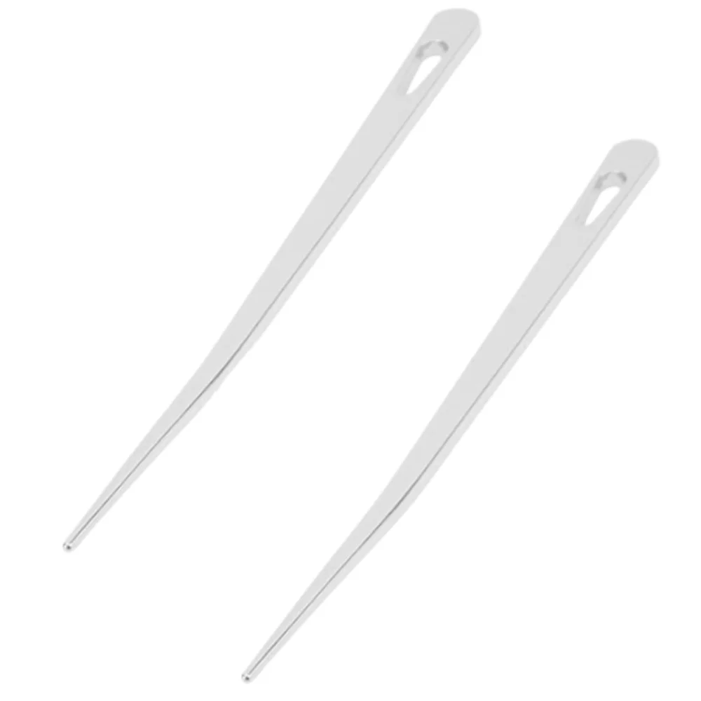 2 Pcs Durable Stainless Steel Paracord Needle Polished Surfacing Silver MarlinSpike Rope Pusher Hiking Supplies