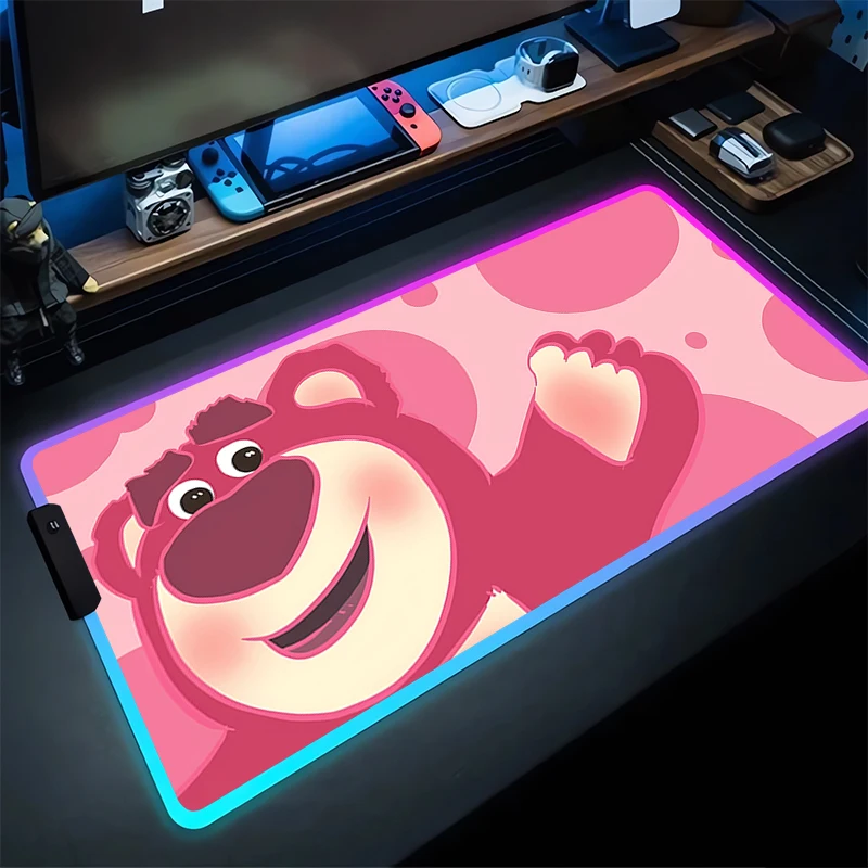 RGB Mouse Pad L-Lotso Non-Slip Rubber Edge locking mousepads Game play mats notebook computer Home Decor lovely Pad table mat