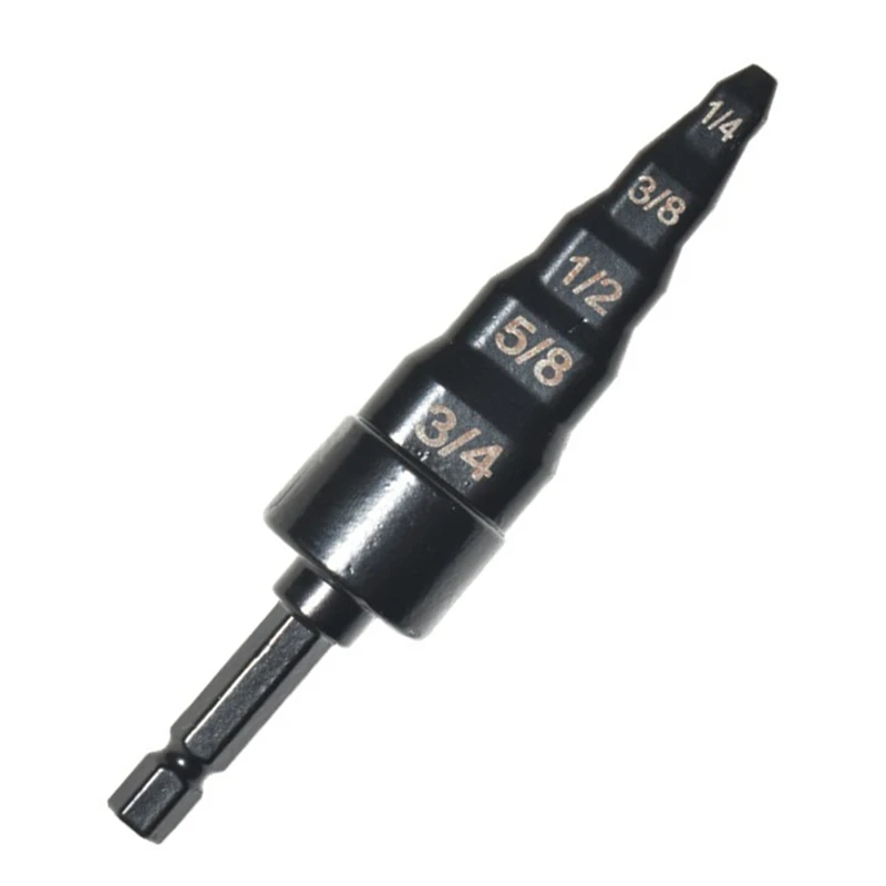 8Pcs Swage Tool Repairing Set With Bit Holder, 5 In 1 Copper Pipe Expander Swaging Drill Set 1/4Inch