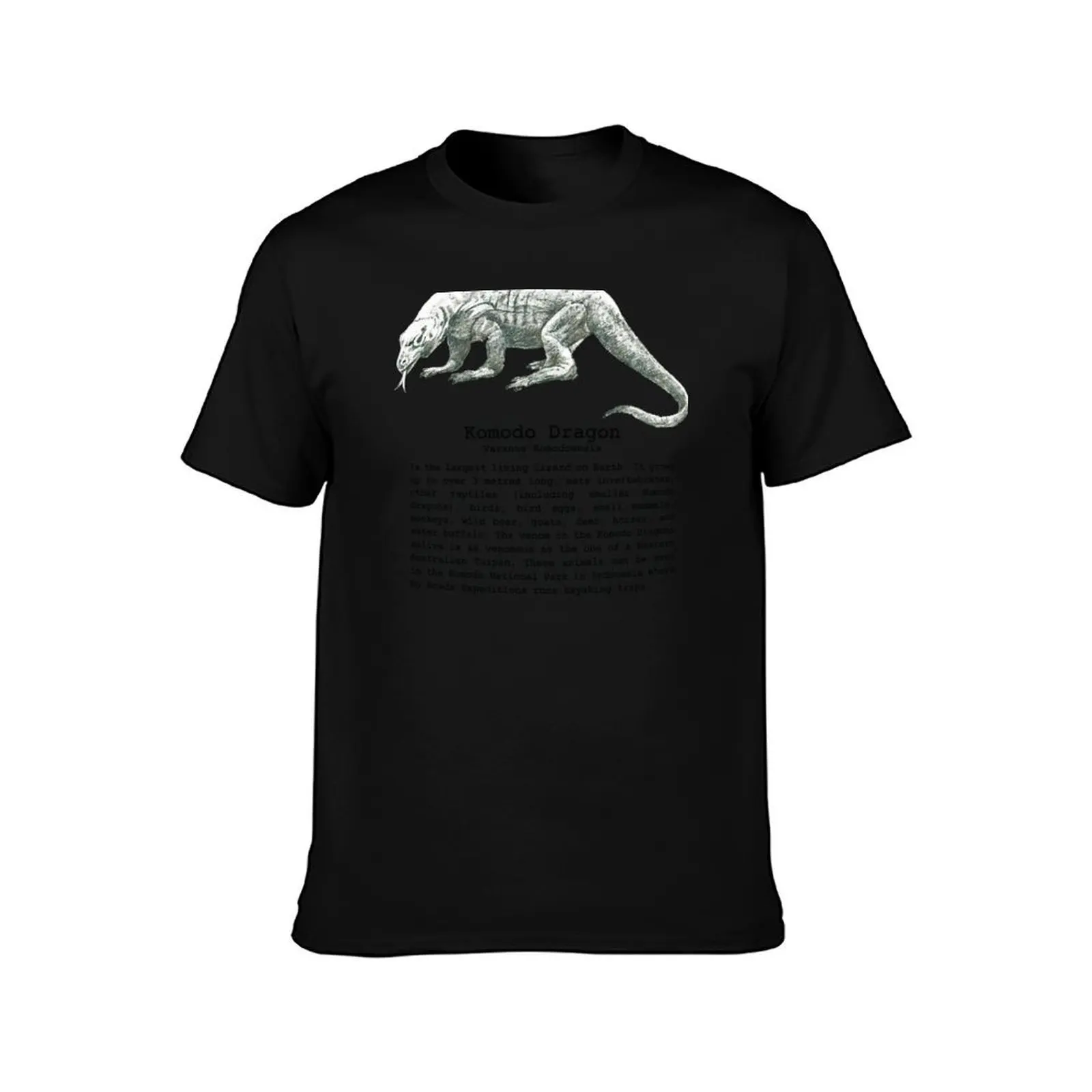 Komodo Dragon T-Shirt Basic Short Sleeve for Men T-Shirt