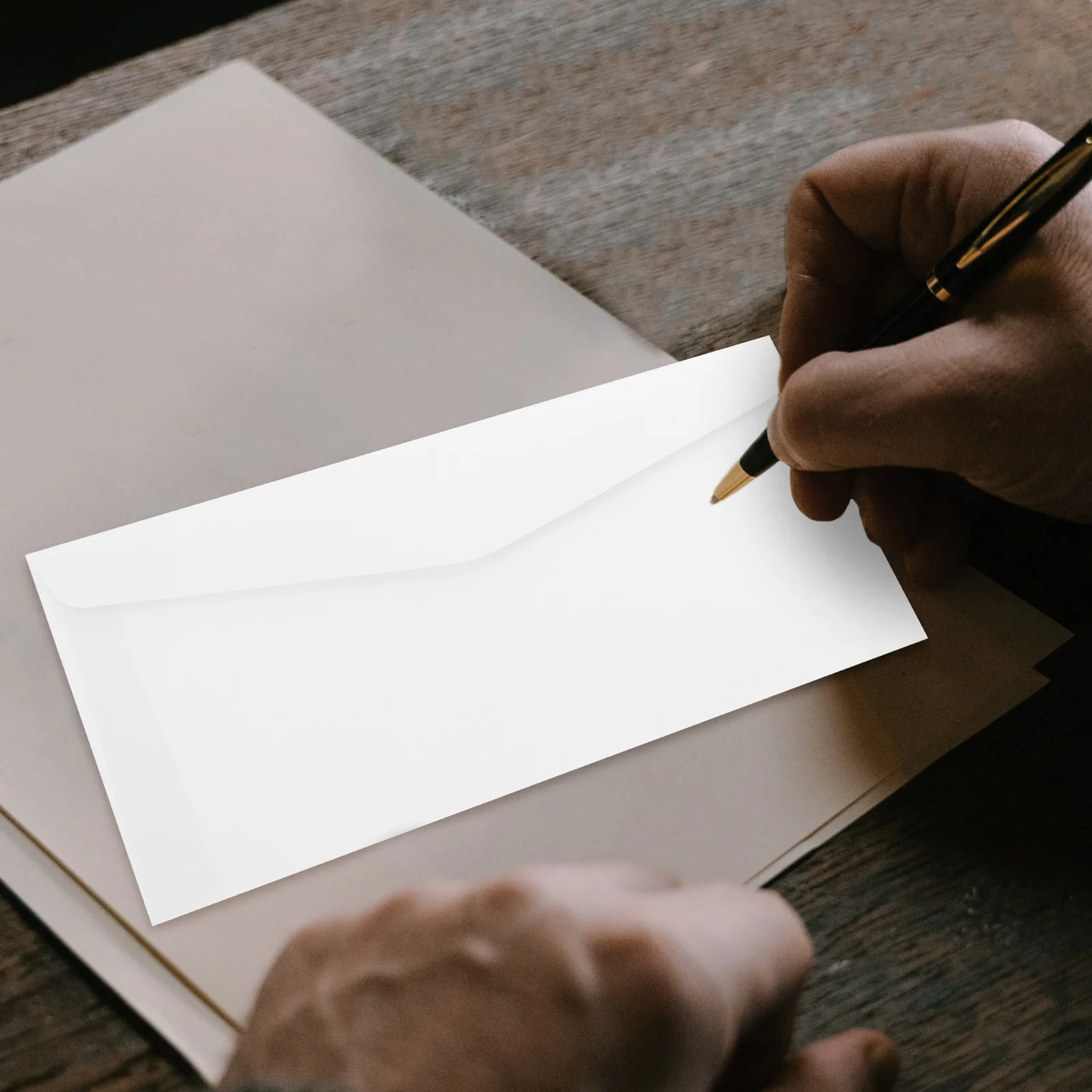 Enveloppes épaisses en papier de qualité supérieure, 100 pièces, réutilisables, vierges, conception sans mot, parfaits pour ranger les Documents importants au bureau