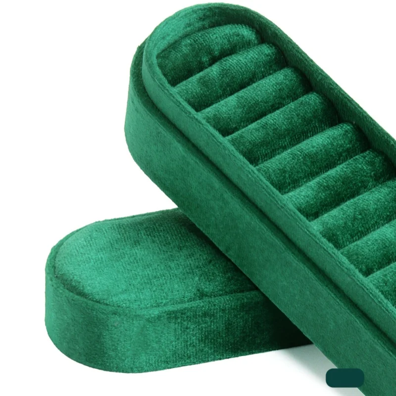 High-End Exquisite Retro Portable Velvet Ring Storage and Display Box Soft Velvet Ring Earring Jewelry Box