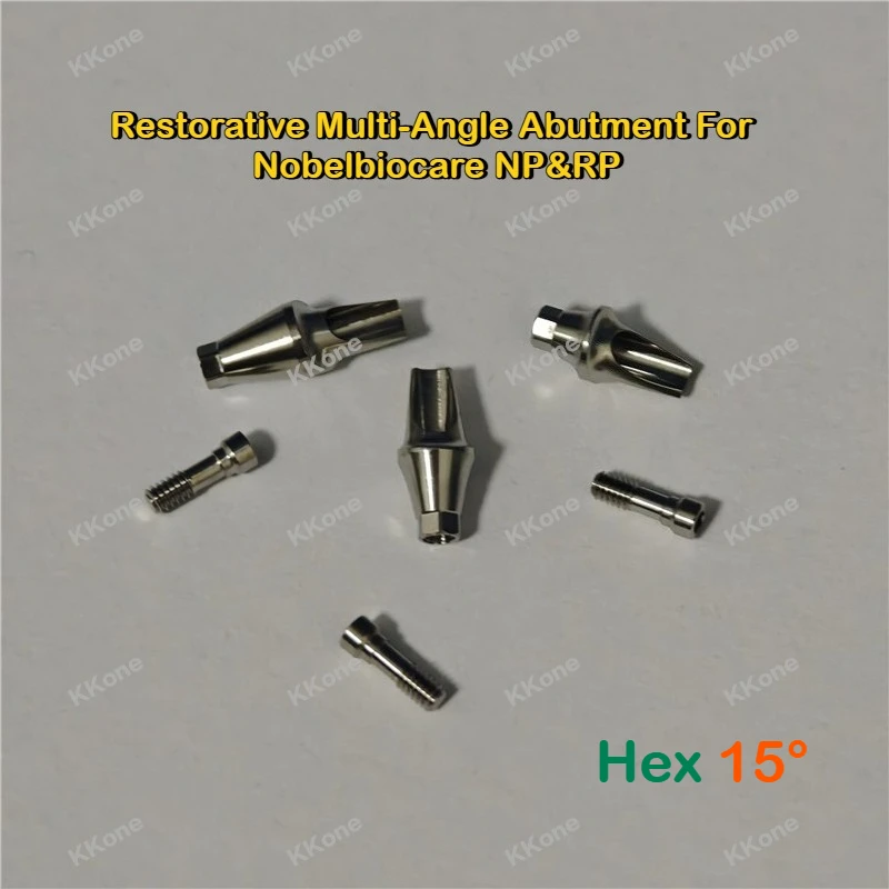 

10Pcs Dental Implant Accessories Restorative Multi-Angle 15° Abutment Compatible With Nobelbiocare NP&RP For Dental Clinic