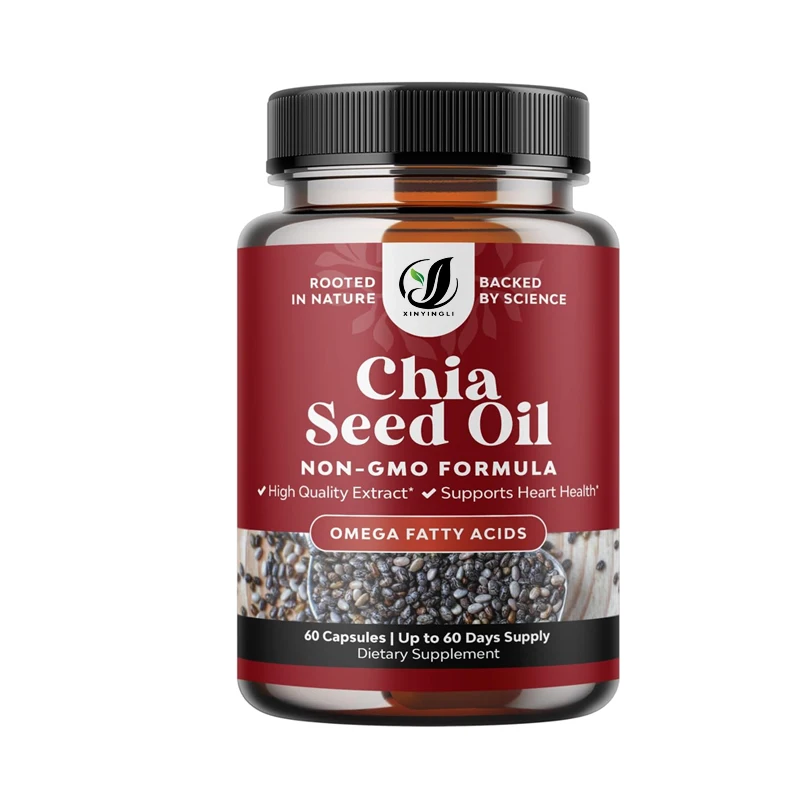 

Kia Seed Oil Extract Capsules - Plant Omega 3 6 9 Supplements and Daily Fiber Capsules for Digestive and Immune Support