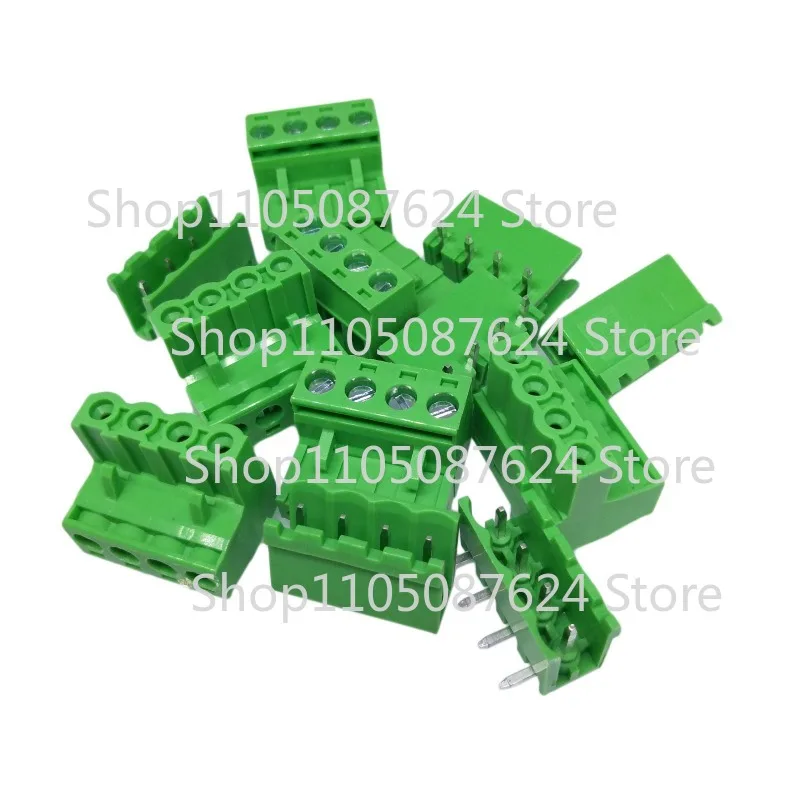 ZZZ 10Set 2EDG 4 Plug-in Screw Terminal Block Connector 5.08mm Right Angle