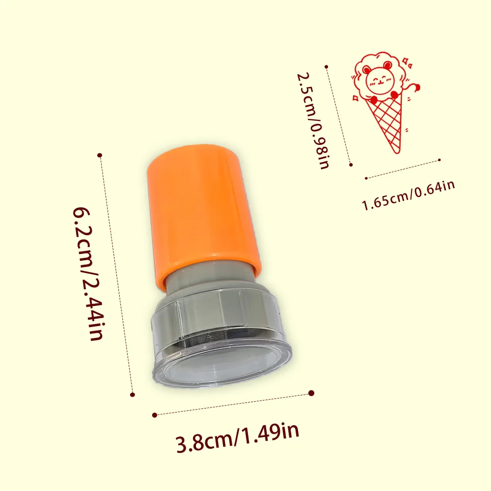 1 Ice Cream Bear Pattern Seal Class Reward Learning Activity Prizes Interesting Seal Automatic Ink Filling Seal Behavior Seal