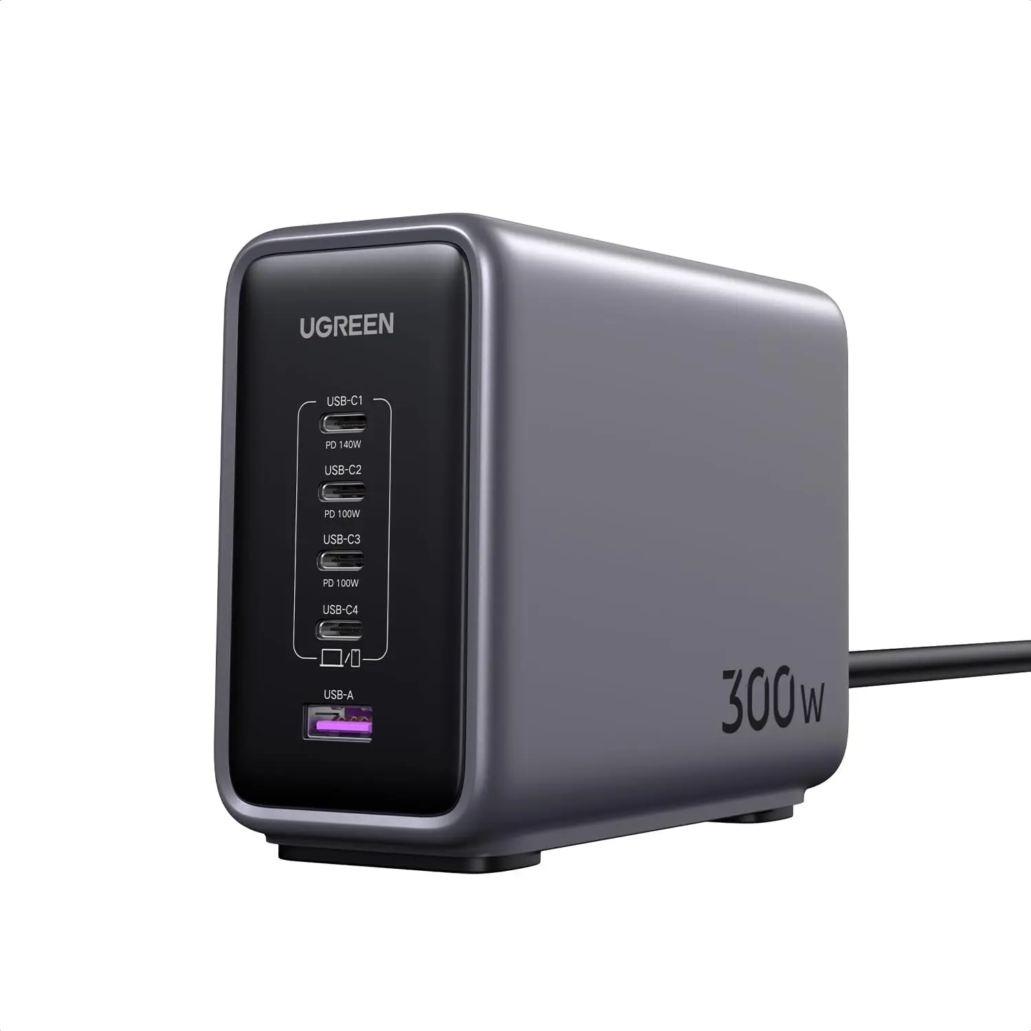 

UGREEN 300W USB C Charger, 5 Ports Charging Station USB C Charger Block GaN Fast Charger
