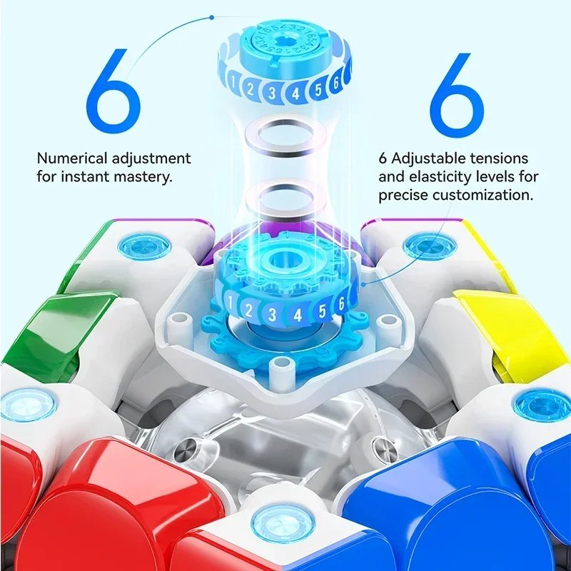 غان Megaminx V2 ماجليف الأشعة فوق البنفسجية ماتي ميجا المكعب السحري Dodecahedron مغناطيس سرعة لغز دمى هدايا غان Megaminx