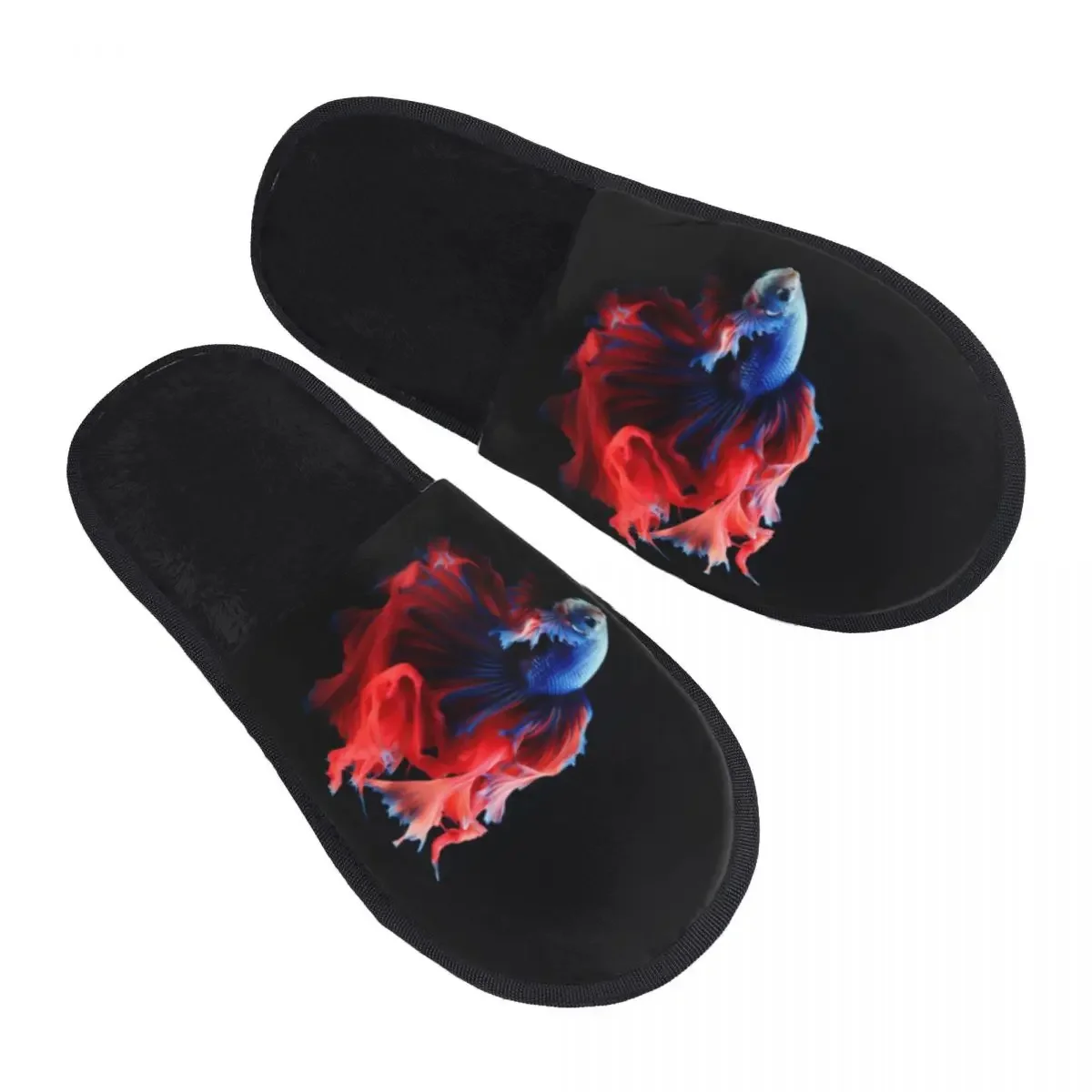 Plush Indoor Slippers Stunning Fish Warm Soft Shoes Home Footwear Autumn Winter